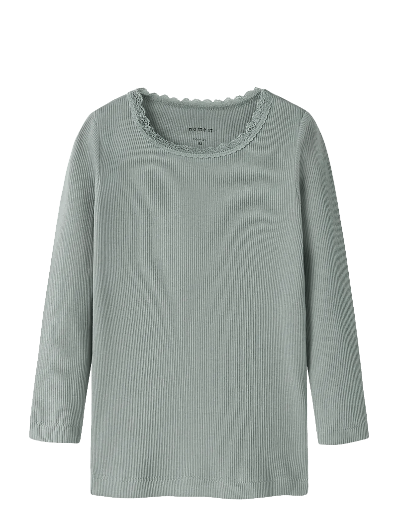 name it - NMFKAB LS TOP NOOS - langärmelig - slate gray - 1