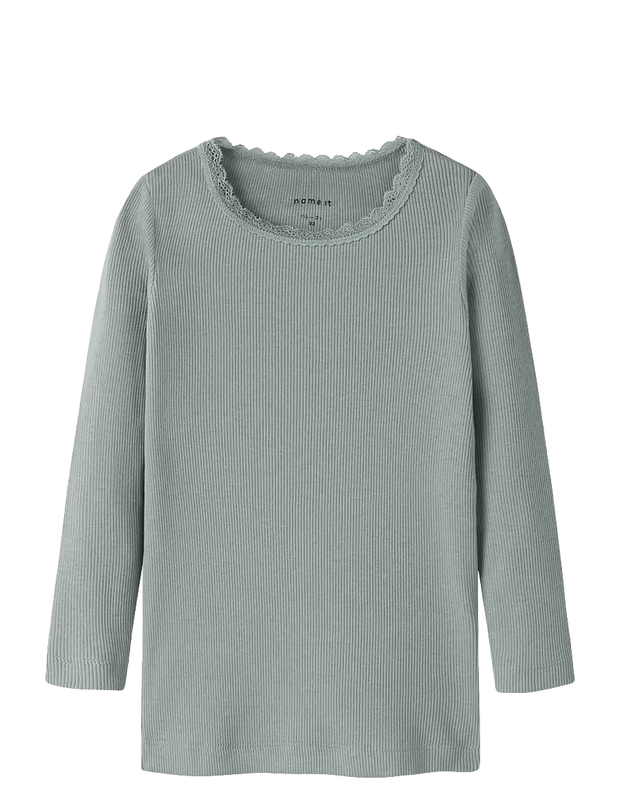 name it - NMFKAB LS TOP NOOS - langärmelig - slate gray - 1