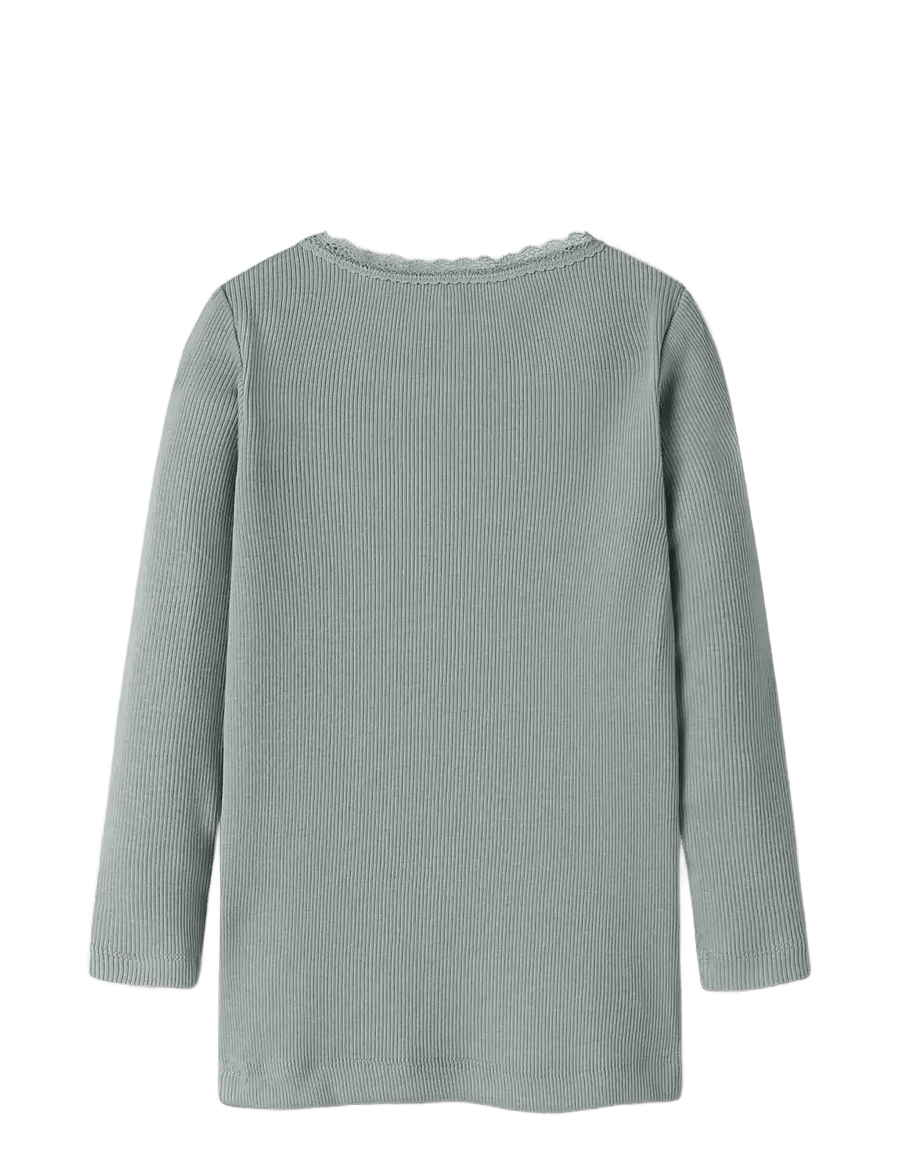name it - NMFKAB LS TOP NOOS - langärmelig - slate gray - 2