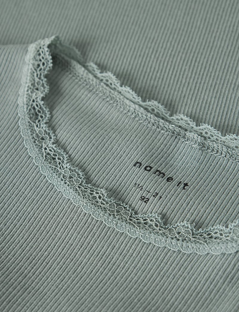 name it - NMFKAB LS TOP NOOS - langärmelig - slate gray - 4