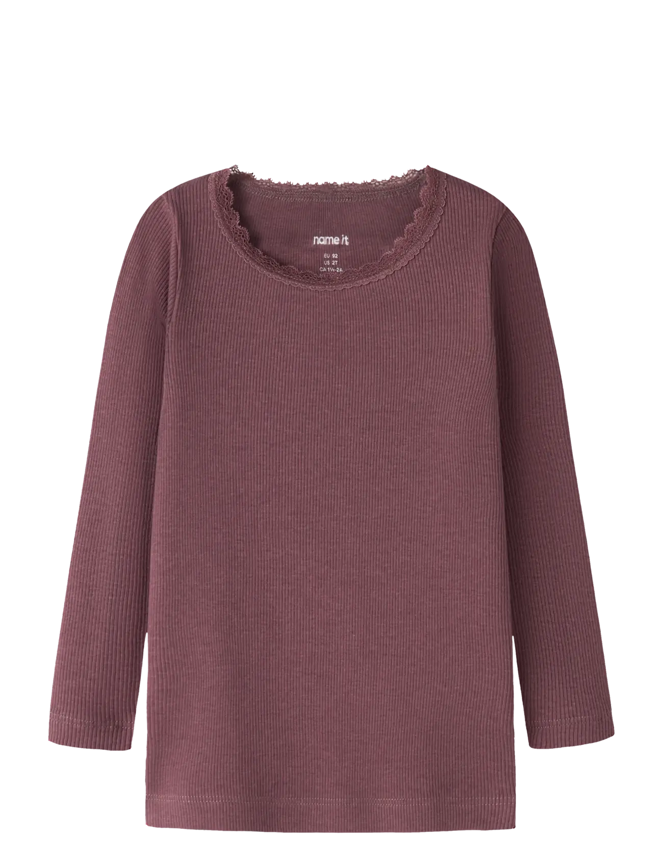 name it NMFKAB LS TOP NOOS - Överdelar - WILD GINGER / burgundy
