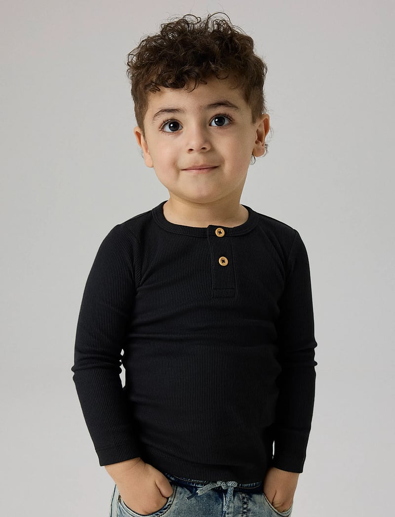 name it - NMMKAB LS TOP NOOS - pitkähihaiset t-paidat - black - 4