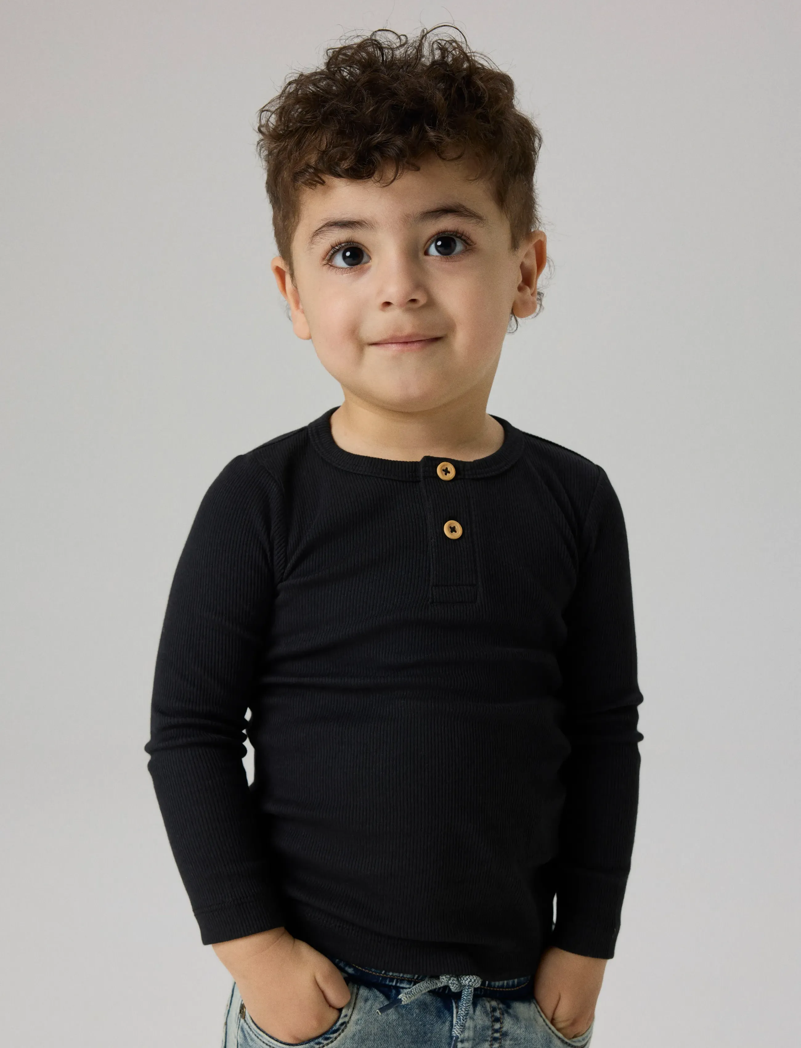 name it - NMMKAB LS TOP NOOS - langærmede t-shirts - black - 4