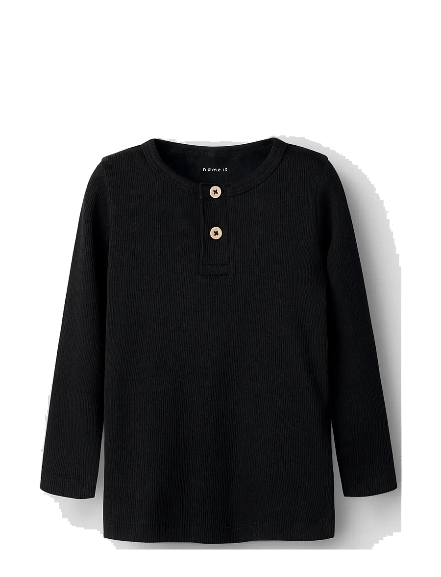name it - NMMKAB LS TOP NOOS - langærmede t-shirts - black - 3