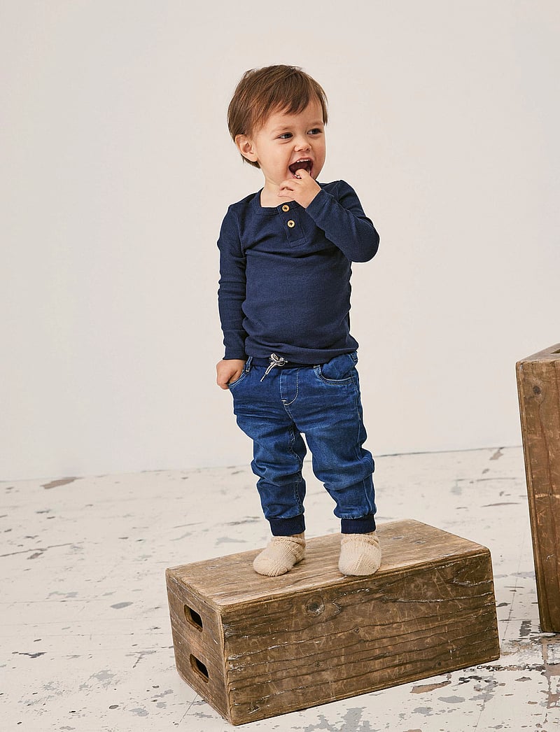 name it - NMMKAB LS TOP NOOS - langærmede t-shirts - dark sapphire - 0