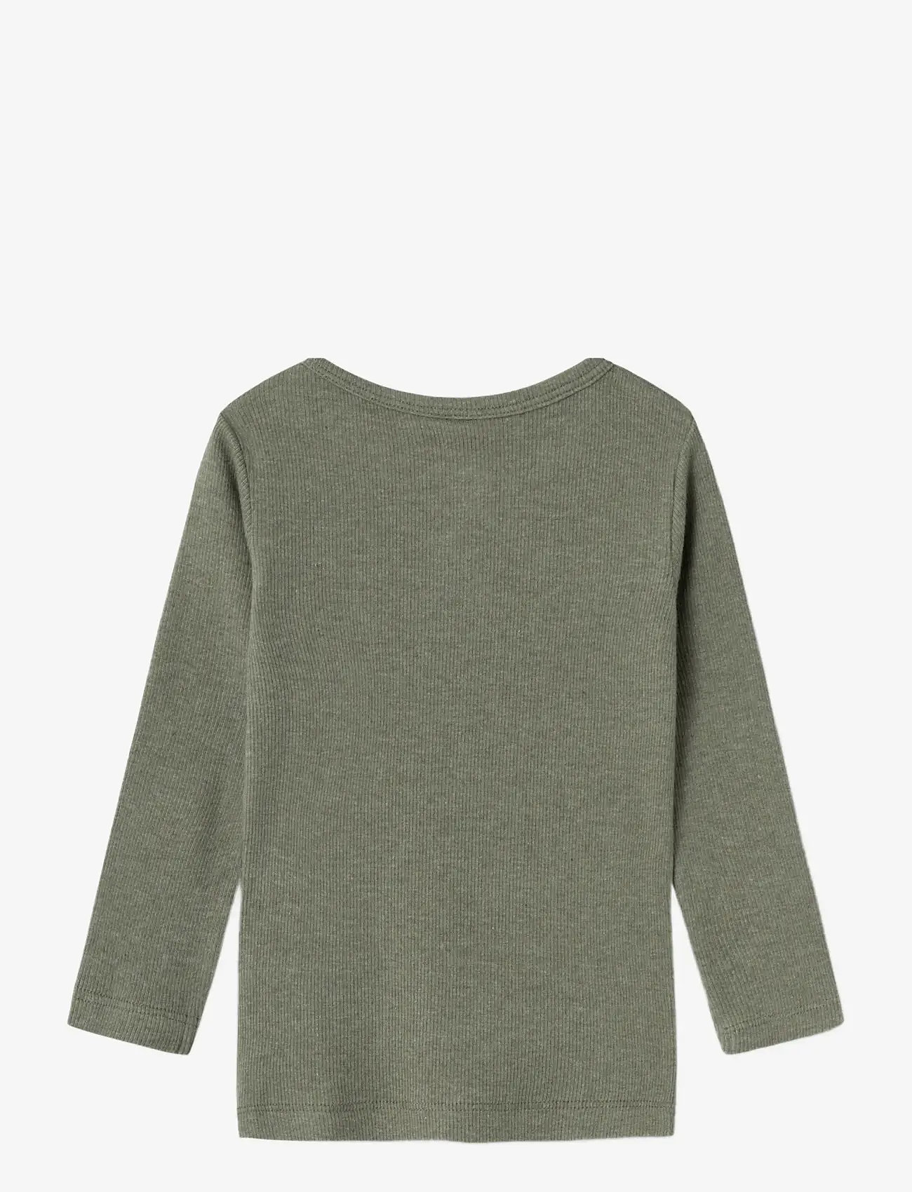 name it - NMMKAB LS TOP NOOS - pikkade varrukatega t-särgid - dusty olive - 1