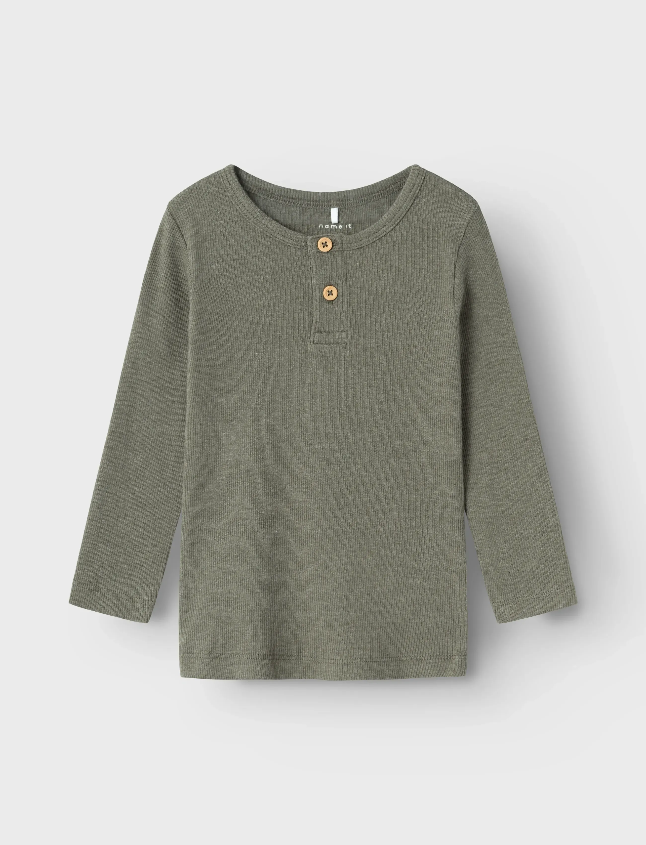 name it - NMMKAB LS TOP NOOS - long-sleeved t-shirts - dusty olive - 3