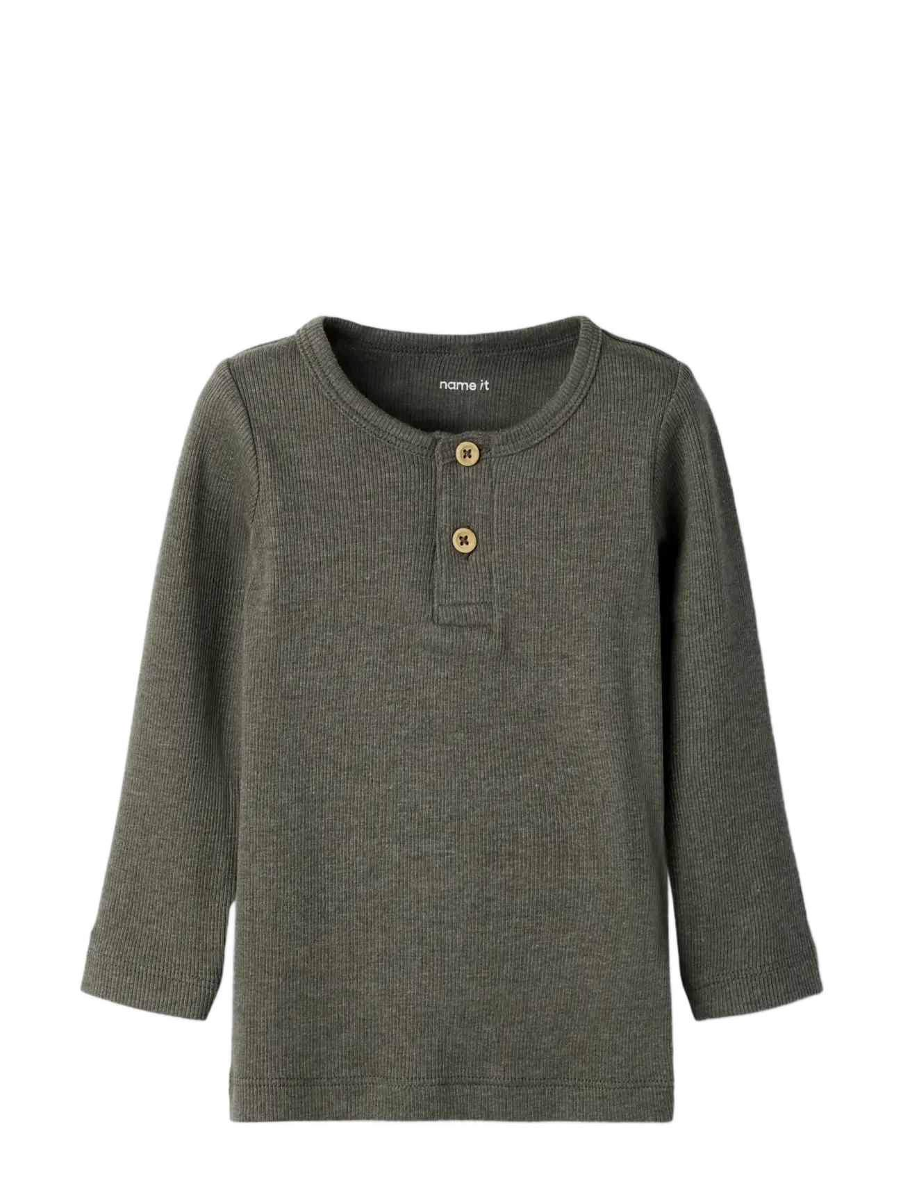 name it - NMMKAB LS TOP NOOS - long-sleeved t-shirts - dusty olive - 2