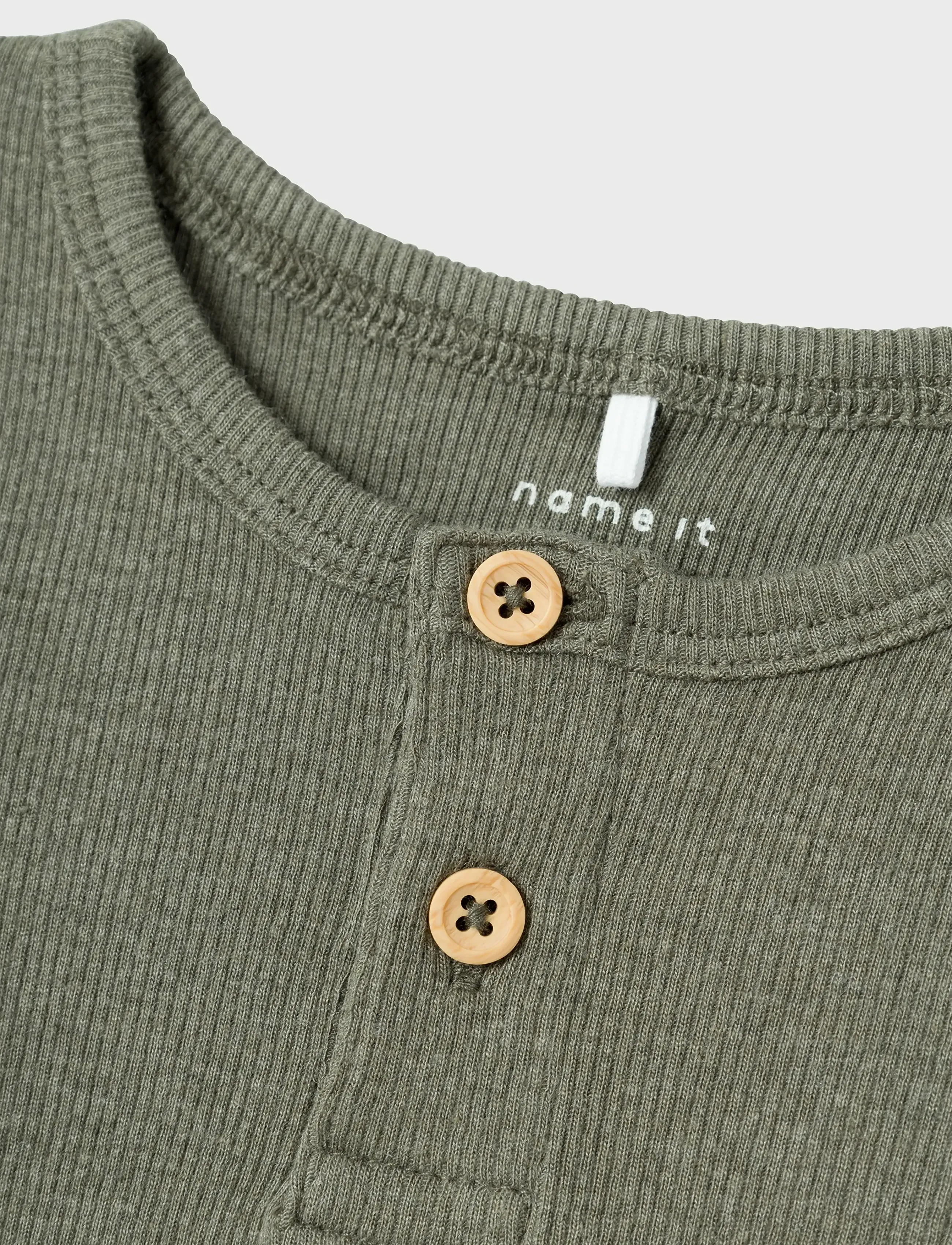 name it - NMMKAB LS TOP NOOS - long-sleeved t-shirts - dusty olive - 4