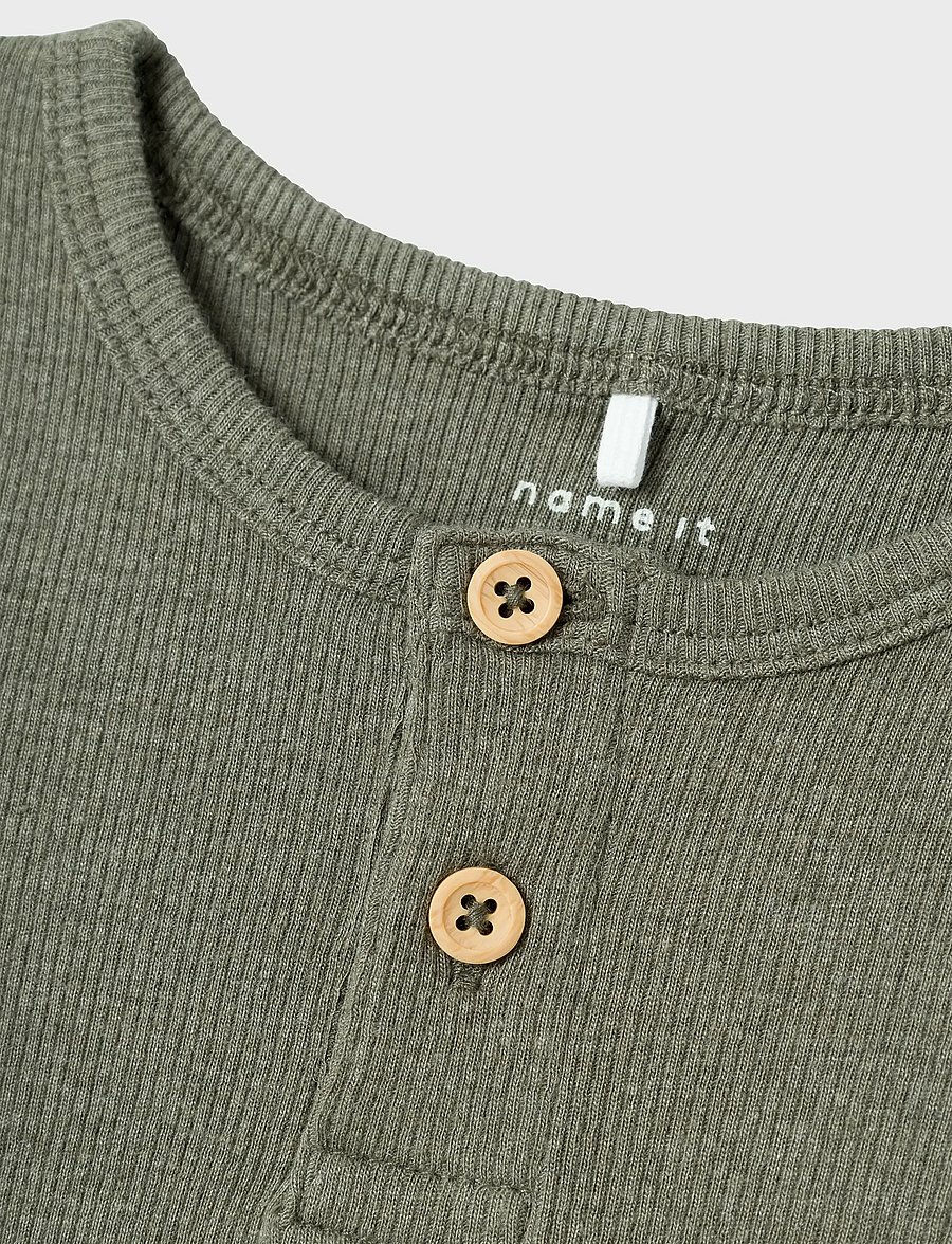 name it - NMMKAB LS TOP NOOS - långärmade t-shirts - dusty olive - 4