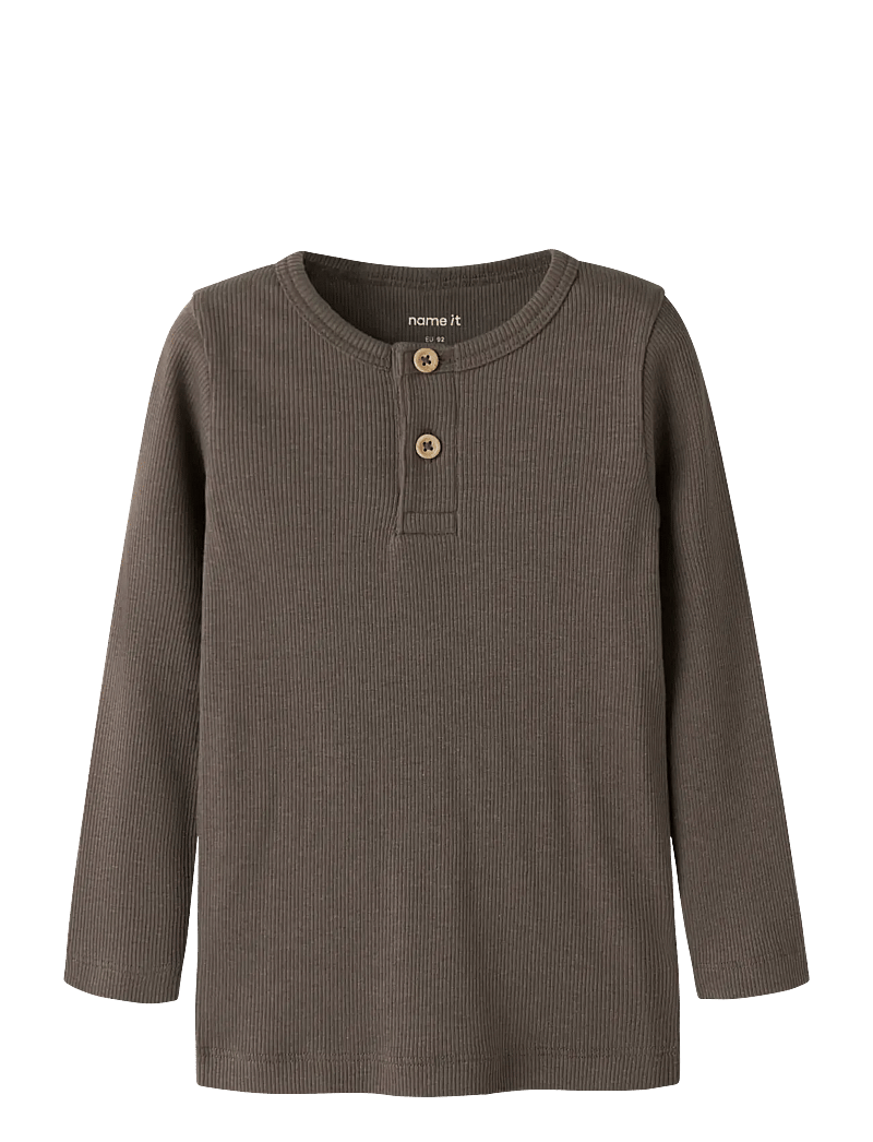 name it - NMMKAB LS TOP NOOS - langærmede t-shirts - morel - 0
