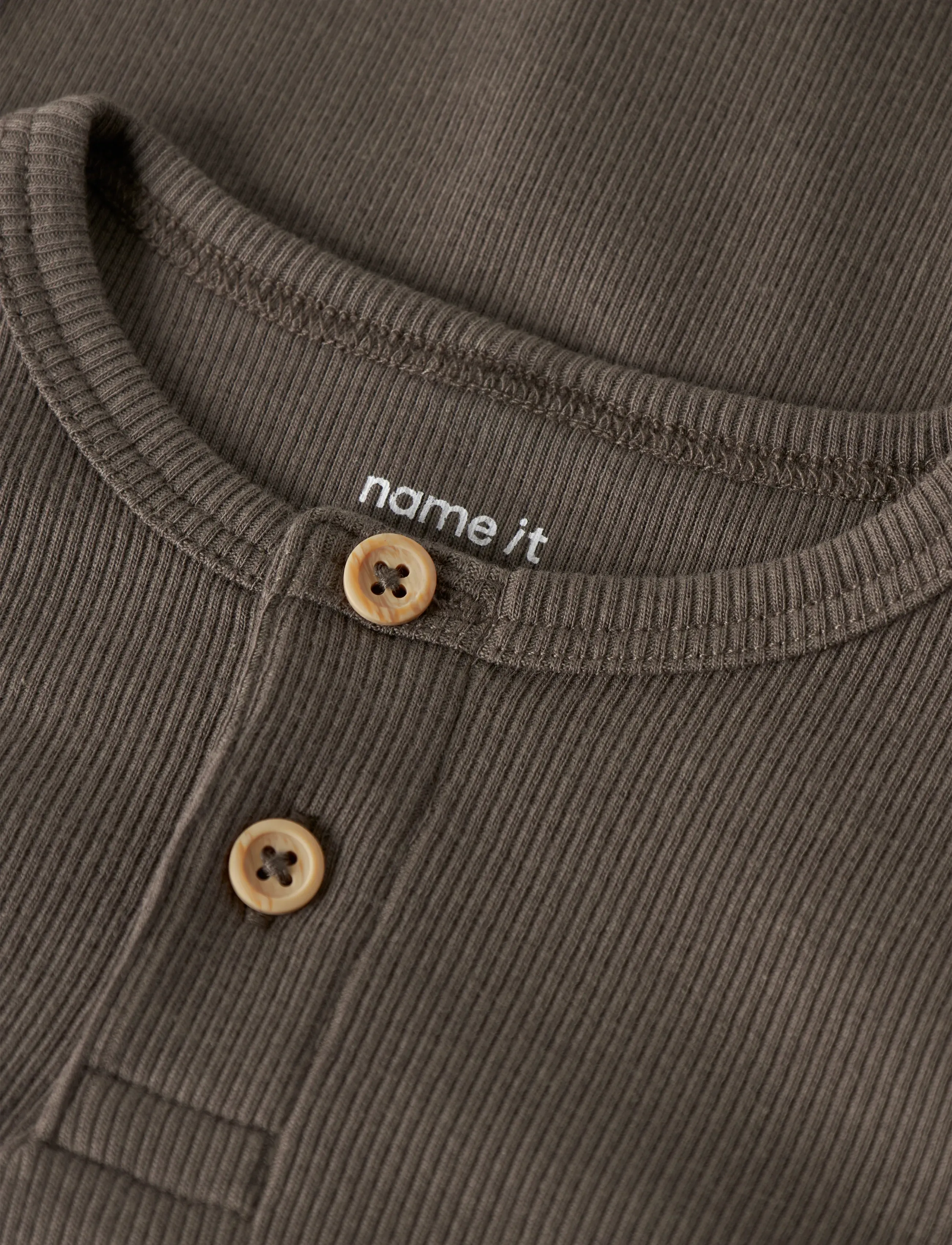 name it - NMMKAB LS TOP NOOS - long-sleeved t-shirts - morel - 2