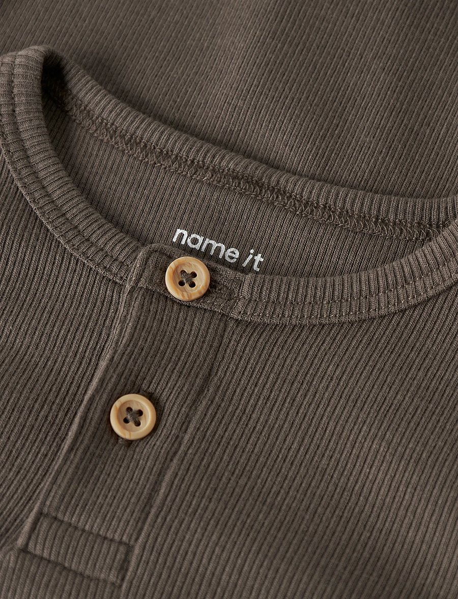 name it - NMMKAB LS TOP NOOS - pikkade varrukatega t-särgid - morel - 2