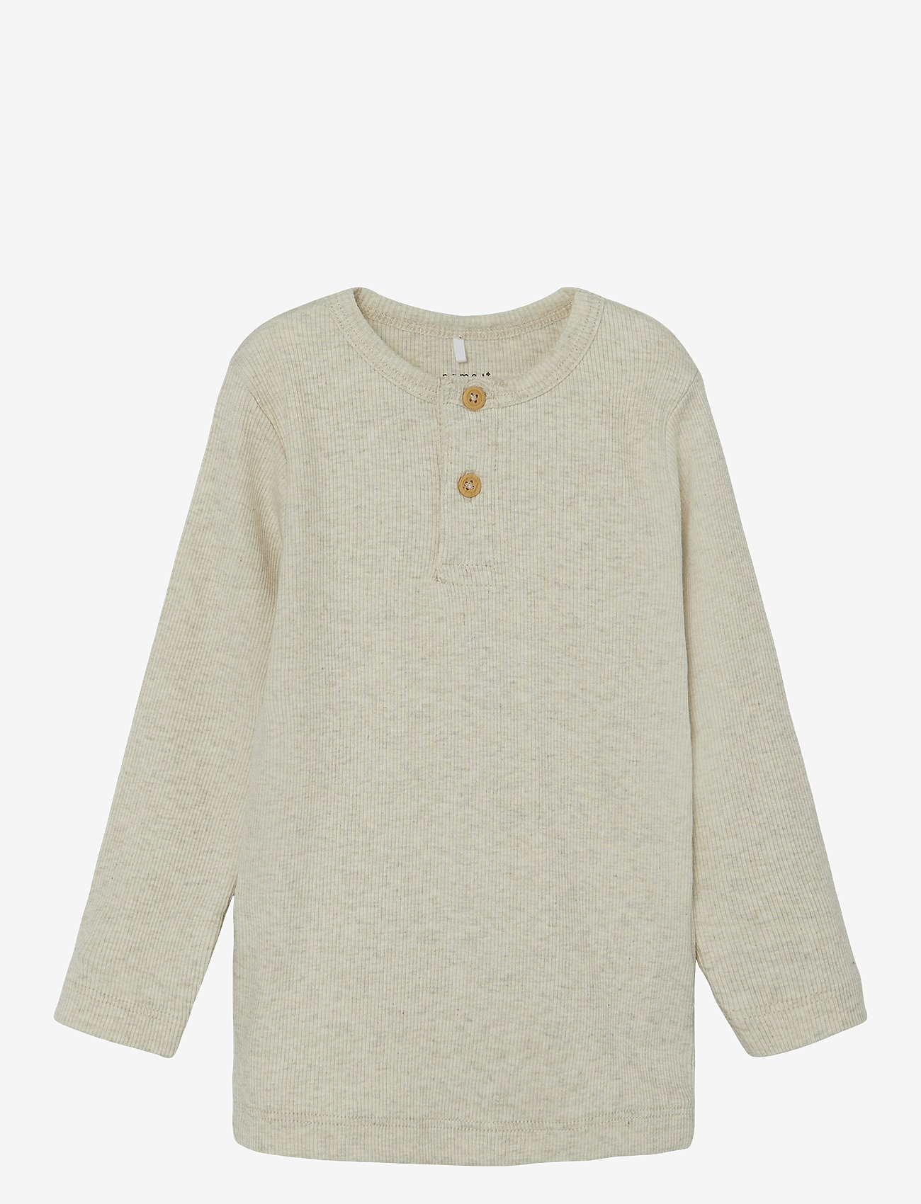 name it - NMMKAB LS TOP NOOS - långärmade t-shirts - peyote melange - 1