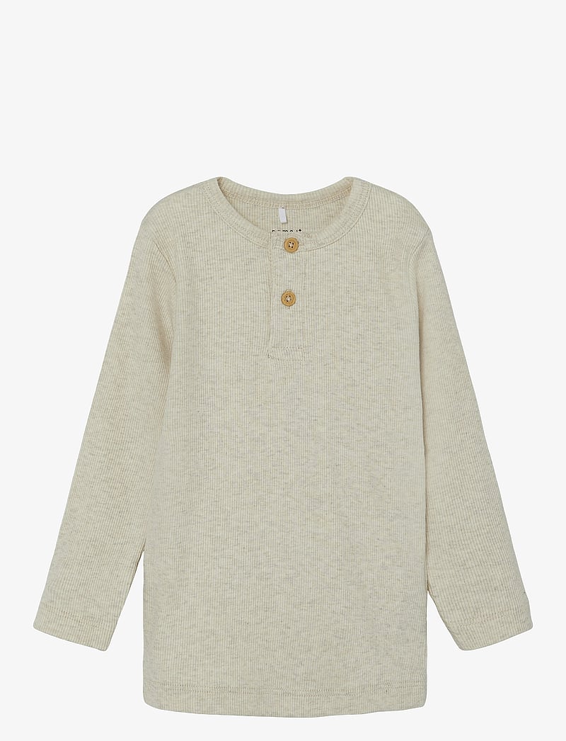 name it - NMMKAB LS TOP NOOS - långärmade t-shirts - peyote melange - 1