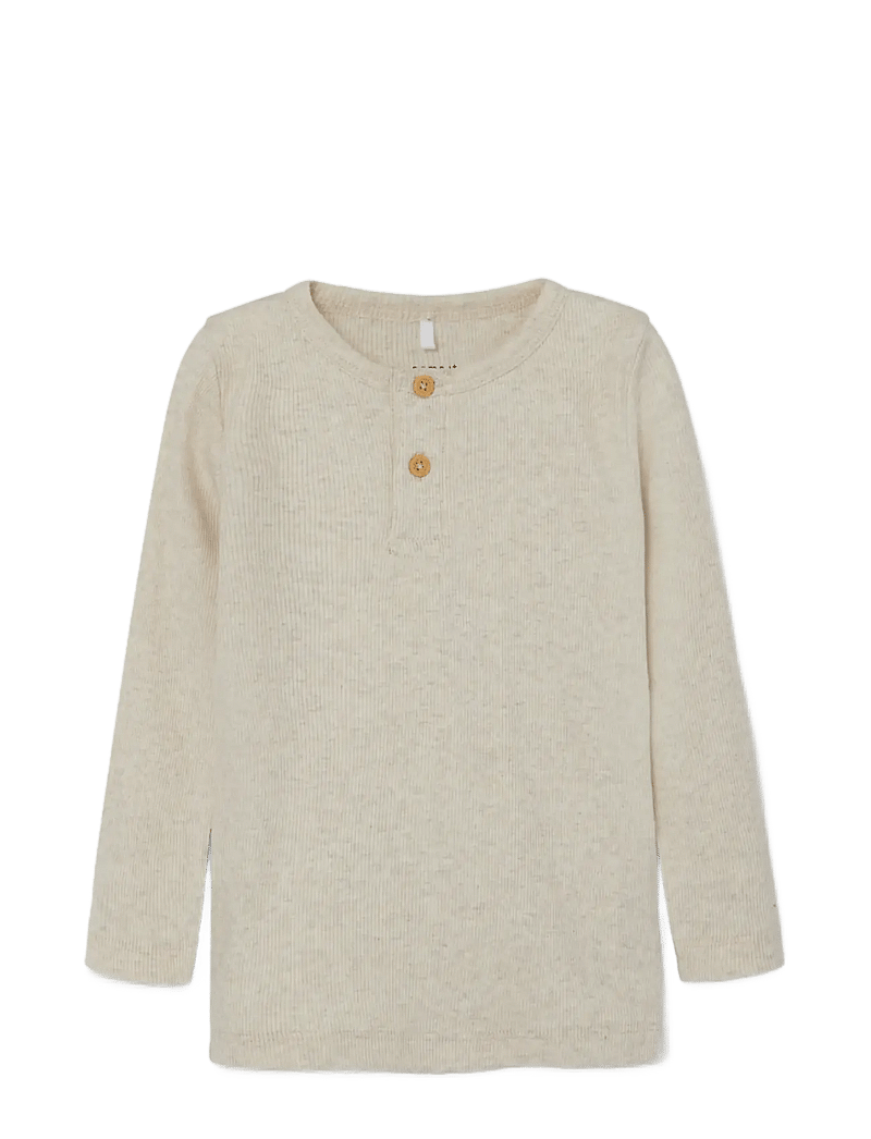 name it - NMMKAB LS TOP NOOS - langærmede t-shirts - peyote melange - 3