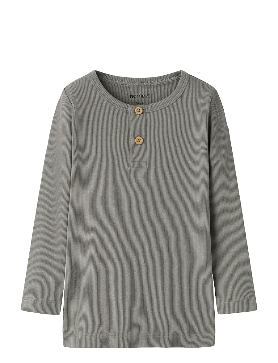 name it - NMMKAB LS TOP NOOS - långärmade t-shirts - shadow - 0
