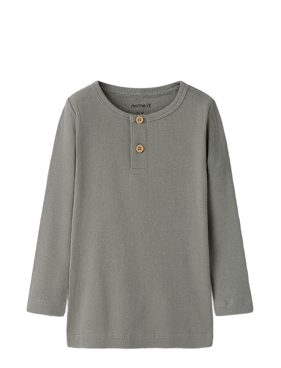 name it - NMMKAB LS TOP NOOS - långärmade t-shirts - shadow - 1