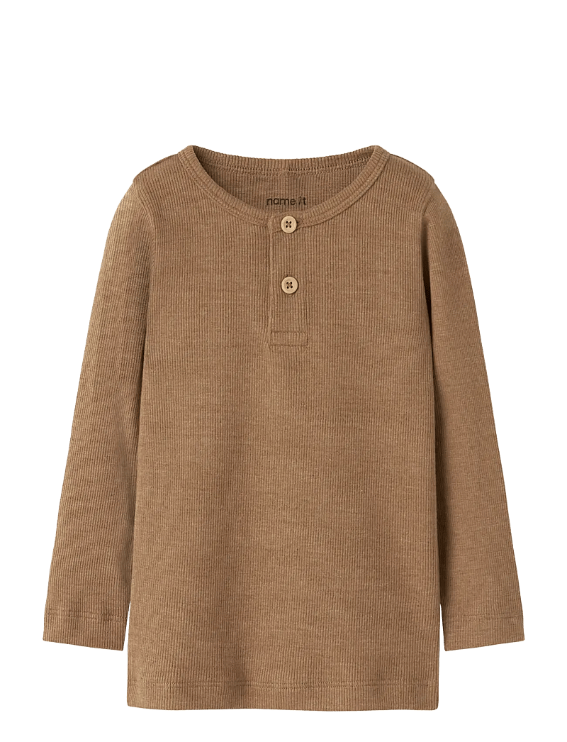 name it - NMMKAB LS TOP NOOS - långärmade t-shirts - toasted coconut - 1