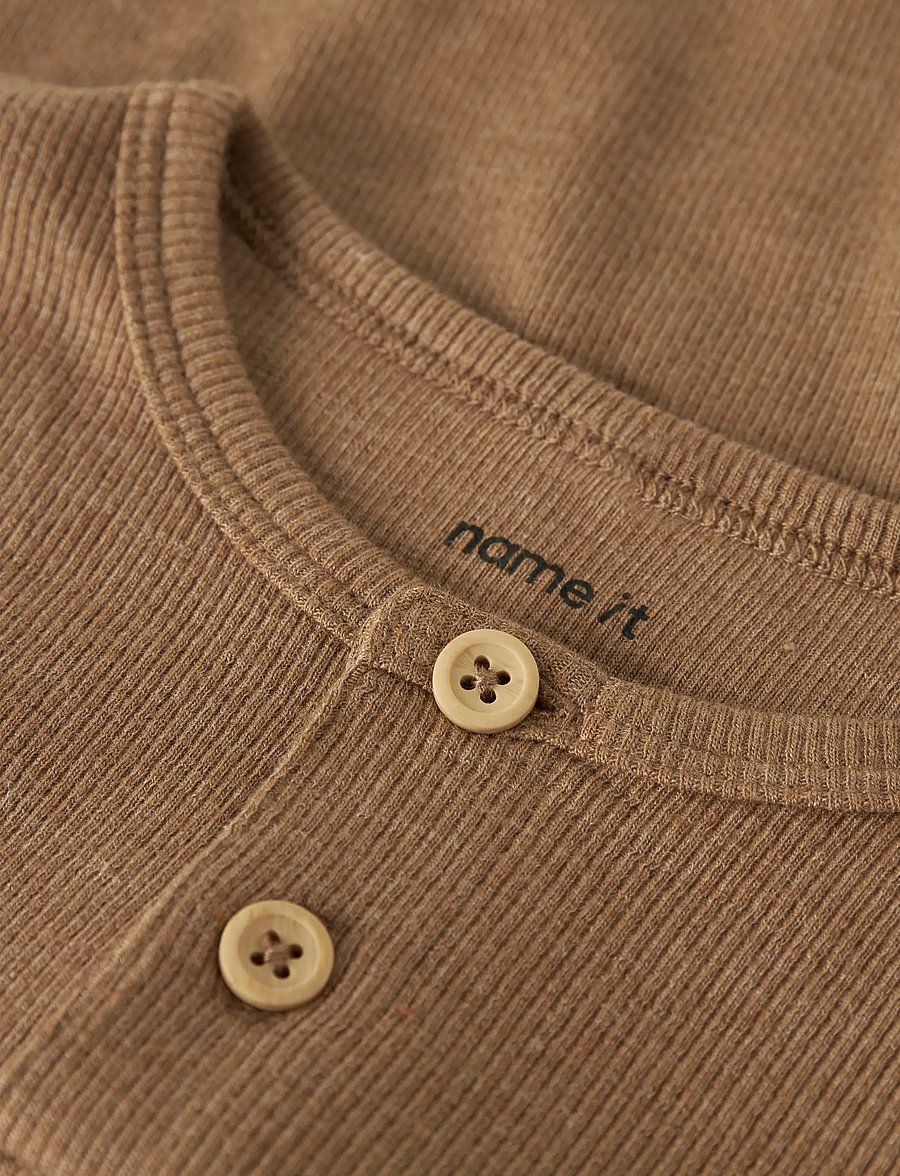 name it - NMMKAB LS TOP NOOS - långärmade t-shirts - toasted coconut - 3