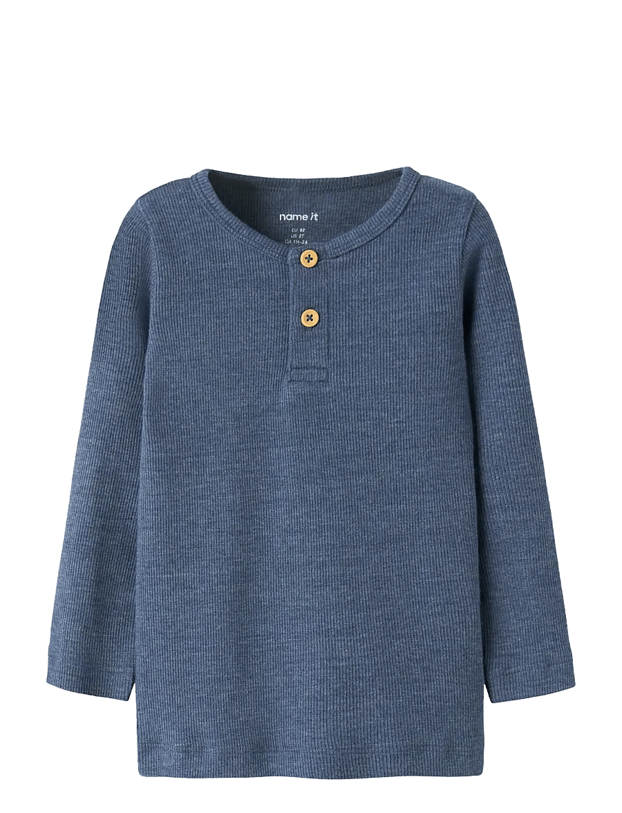 name it - NMMKAB LS TOP NOOS - langærmede t-shirts - vintage indigo - 1