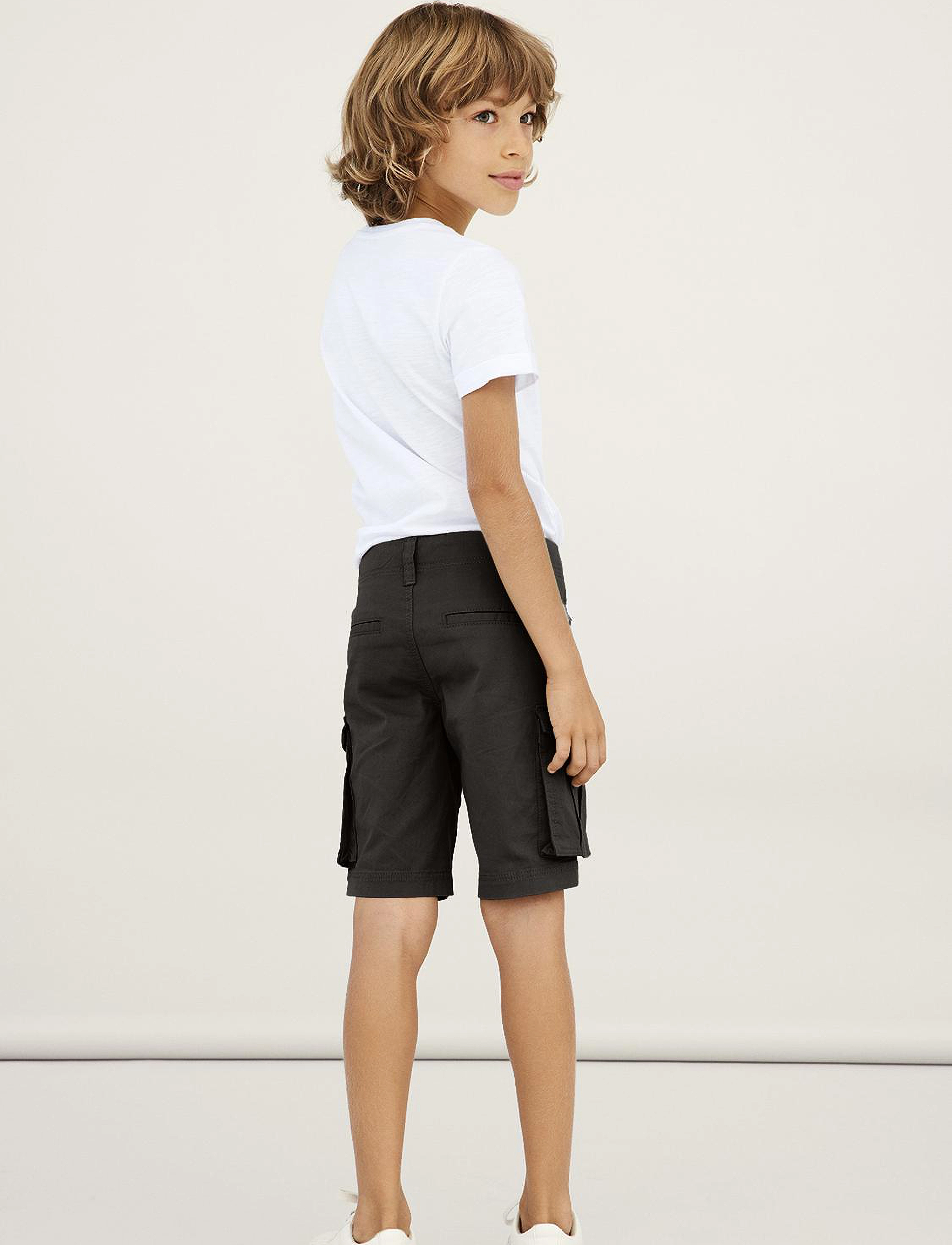name it - NKMRYAN REG TWI L SHORTS 6776-BA NOOS - cargo shorts - black - 4