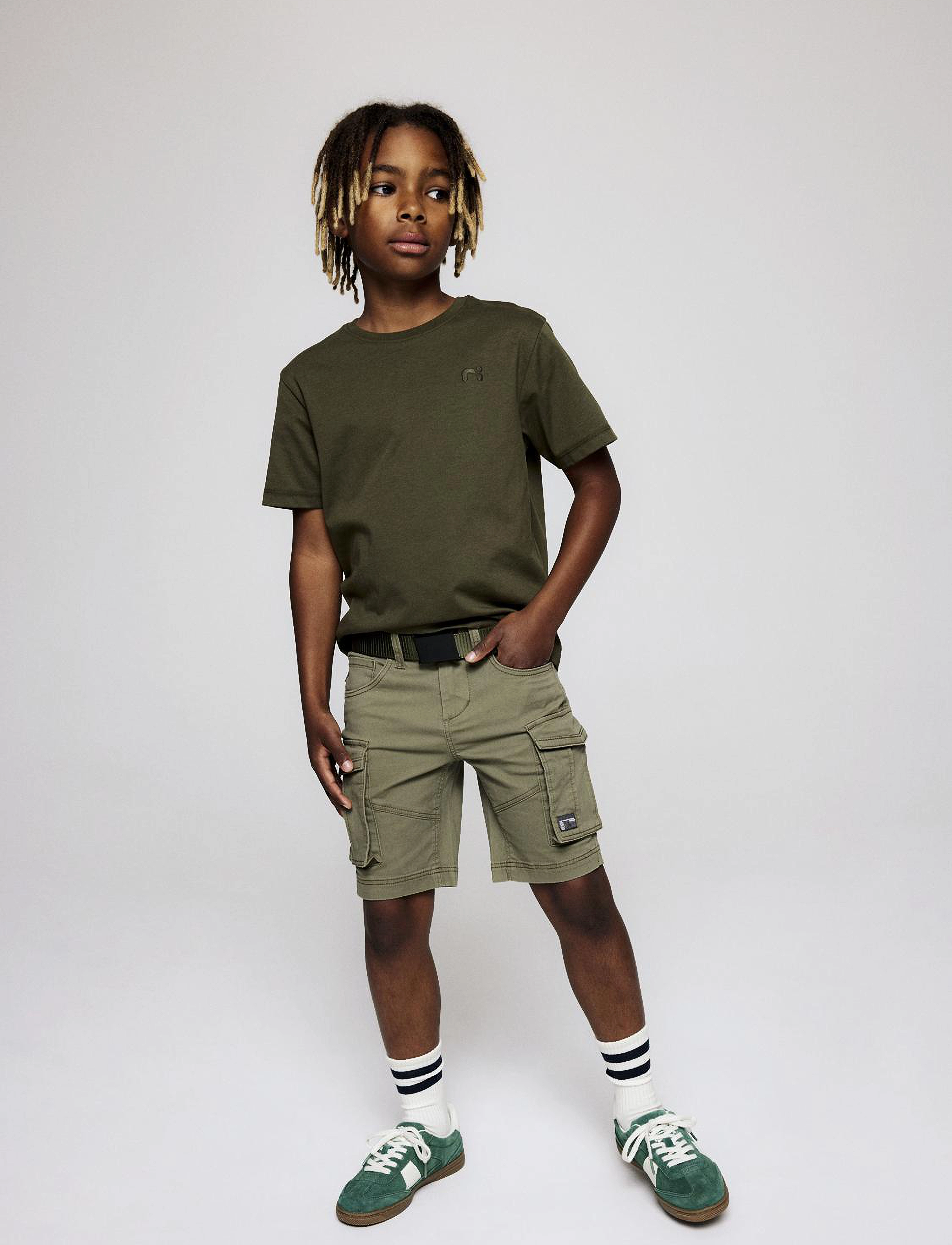 name it NKMRYAN REG TWI L SHORTS 6776-BA NOOS - Shorts - DEEP LICHEN GREEN / green