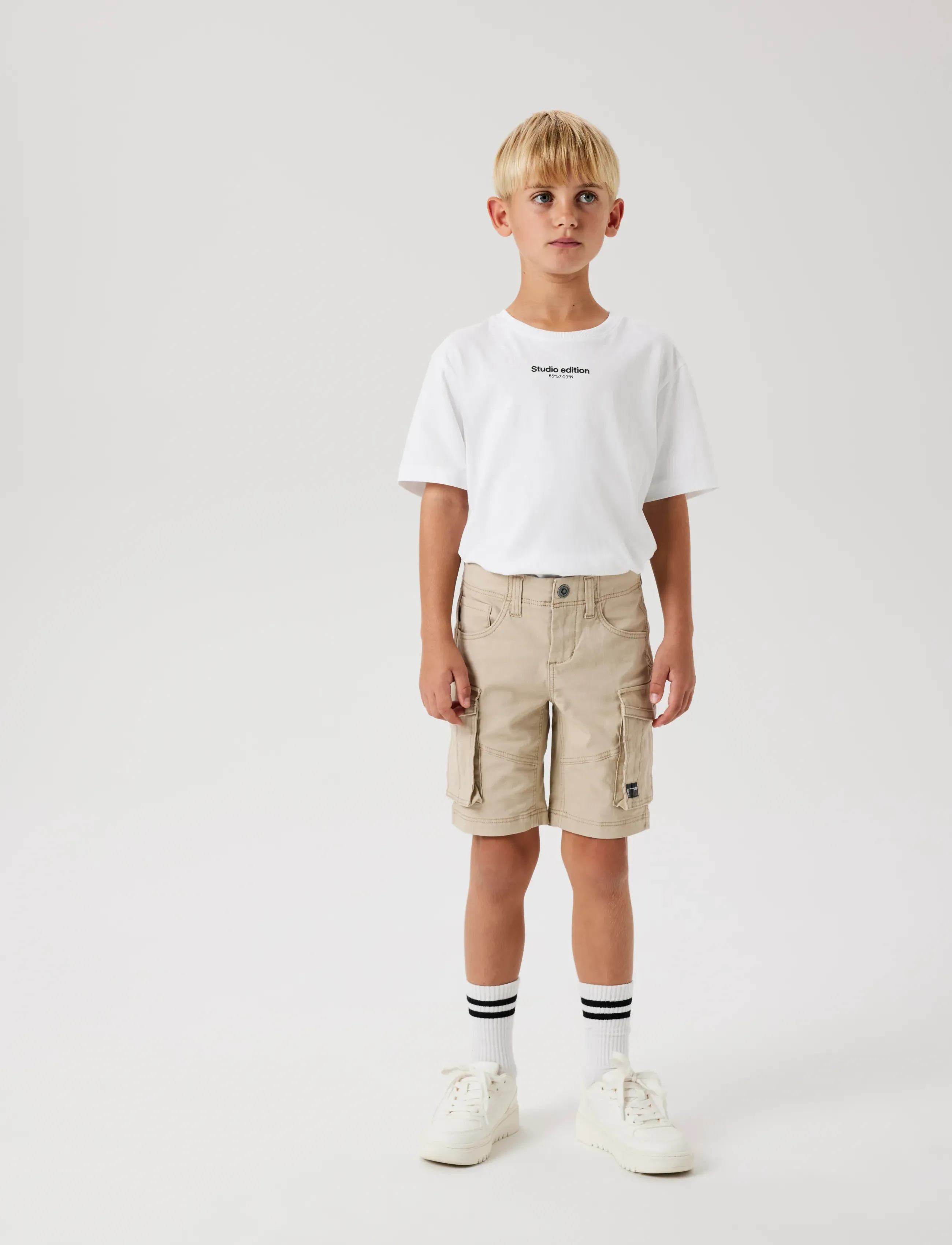 name it - NKMRYAN REG TWI L SHORTS 6776-BA NOOS - lühikesed kargopüksid - oxford tan - 3