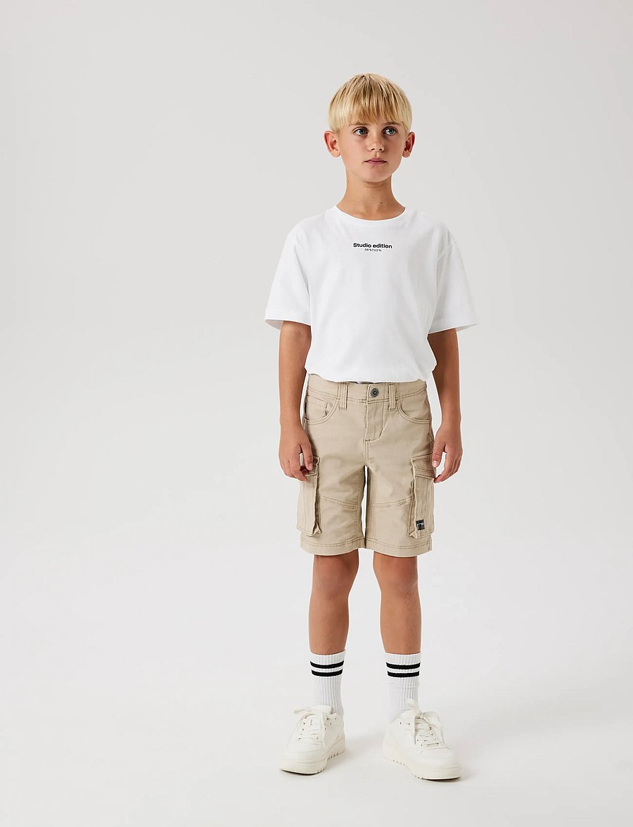 name it - NKMRYAN REG TWI L SHORTS 6776-BA NOOS - lühikesed kargopüksid - oxford tan - 3