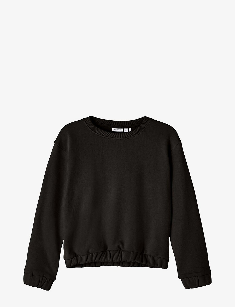 name it - NKFTULENA LS SWEAT UNB NOOS - sweatshirts - black - 1
