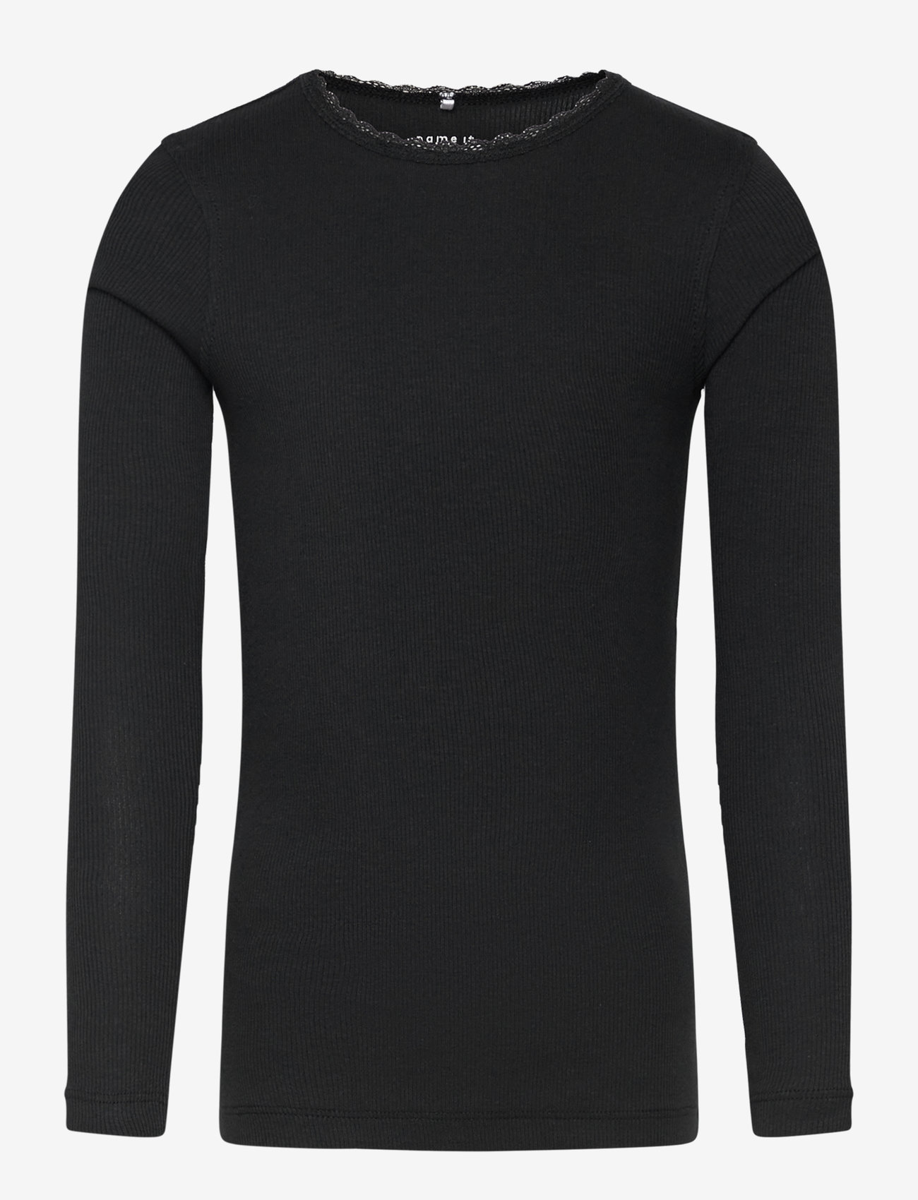 name it - NKFKAB LS SLIM TOP NOOS - langærmede t-shirts - black - 1