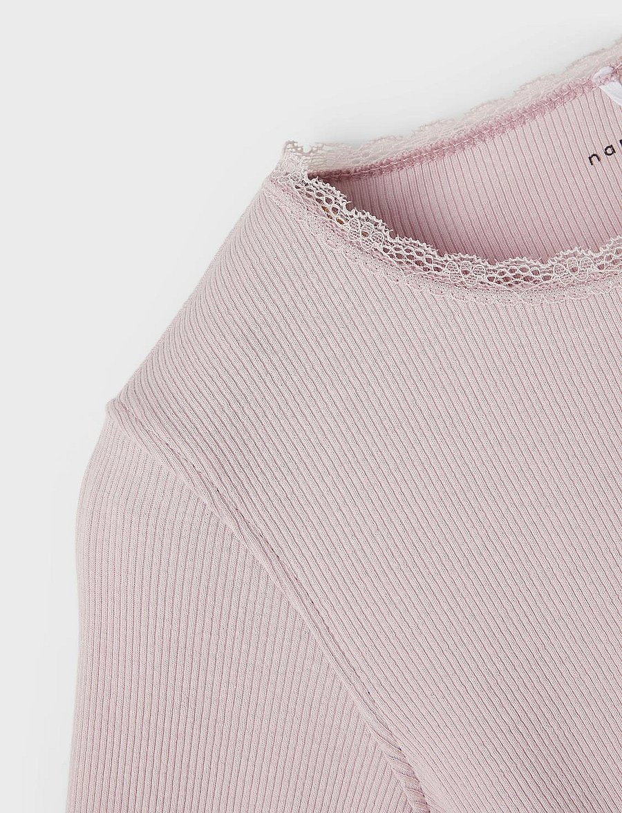 name it - NKFKAB LS SLIM TOP - langärmelig - violet ice - 3