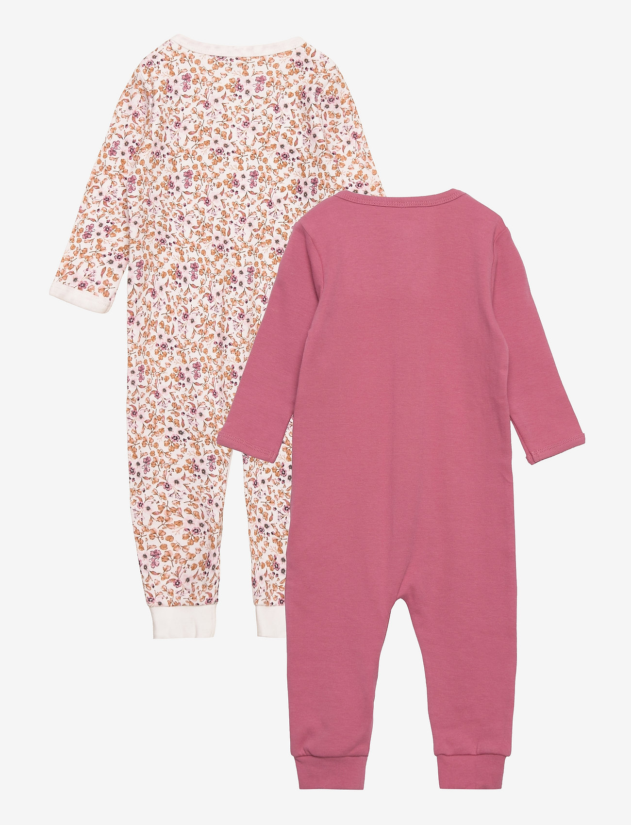 name it - NBFNIGHTSUIT 2P ZIP ROSE FLOWER - rose wine - 1