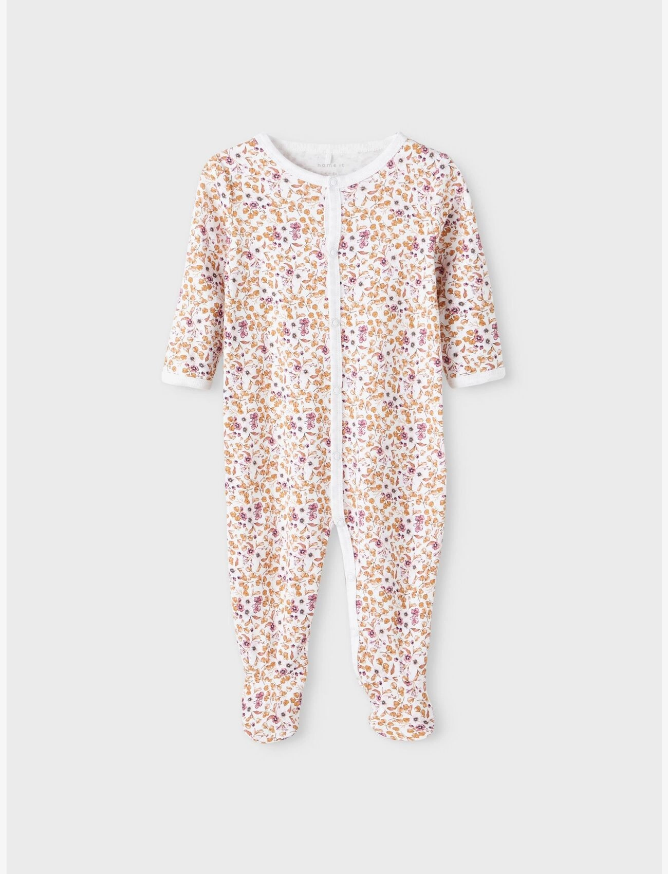 name it - NBFNIGHTSUIT 2P W/F ROSE FLOWER NOOS - rose wine - 3