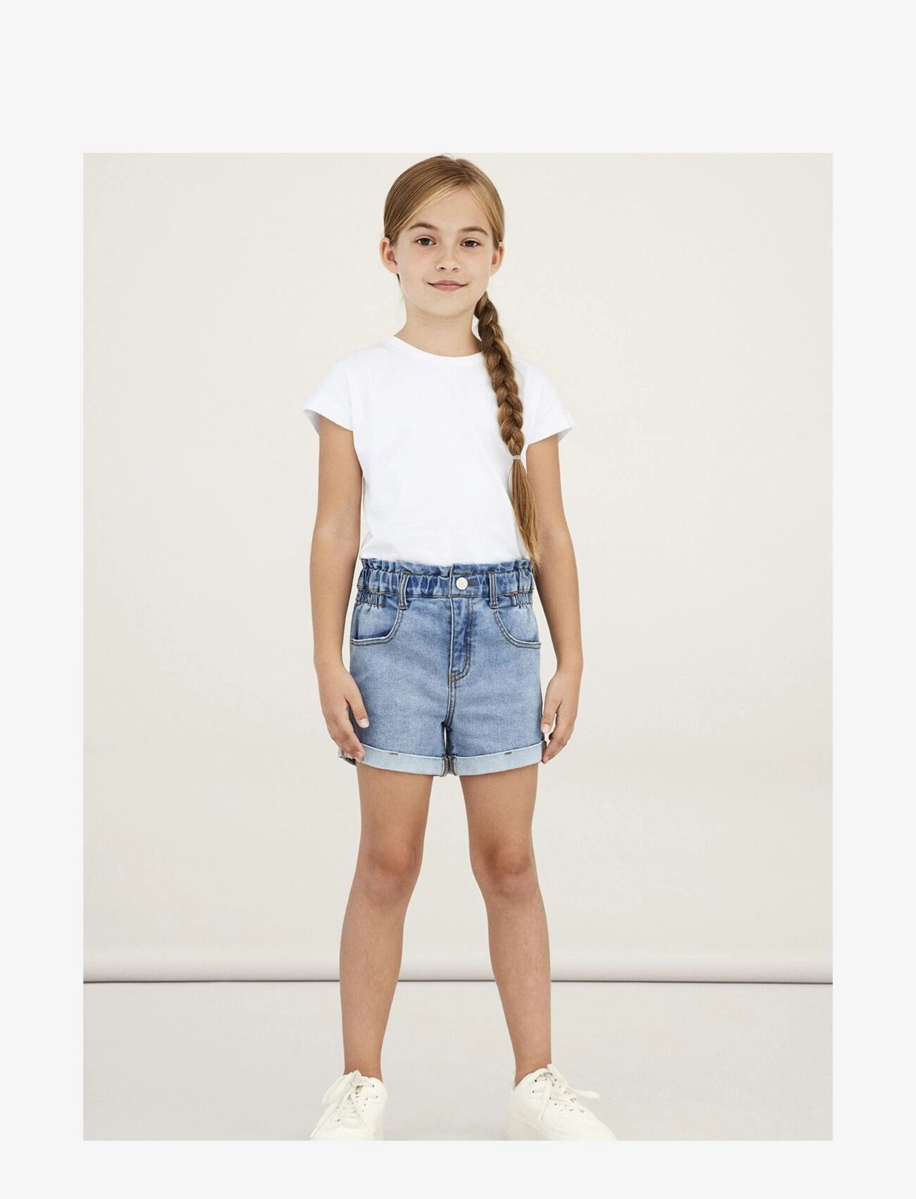 name it - NKFBELLA SLIM HW DNM SHORTS 5460-TZ NOOS - light blue denim - 3