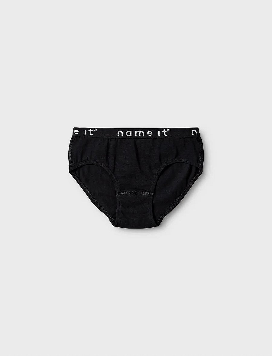 name it - NKFBRIEFS 3P BLACK NOOS - trusser - black - 3