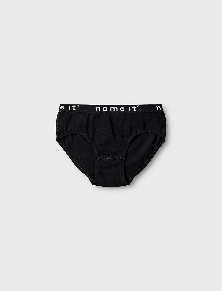 name it - NKFBRIEFS 3P BLACK NOOS - trusser - black - 4