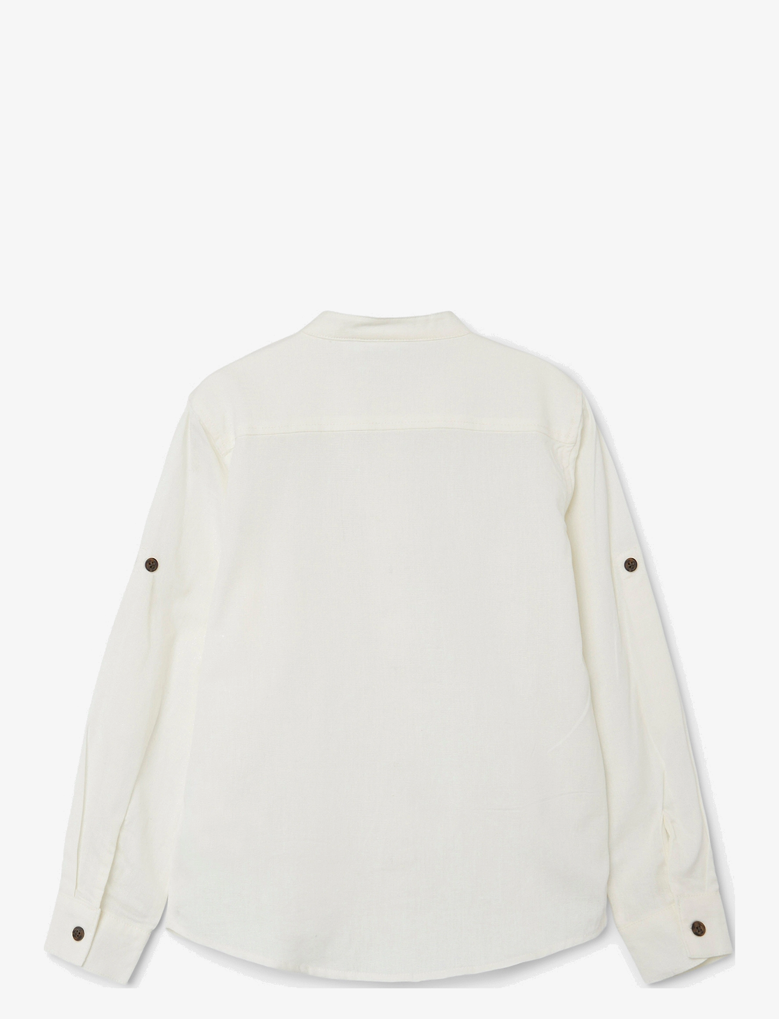 name it - NKMFISH LS SHIRT FF NOOS - white alyssum - 1