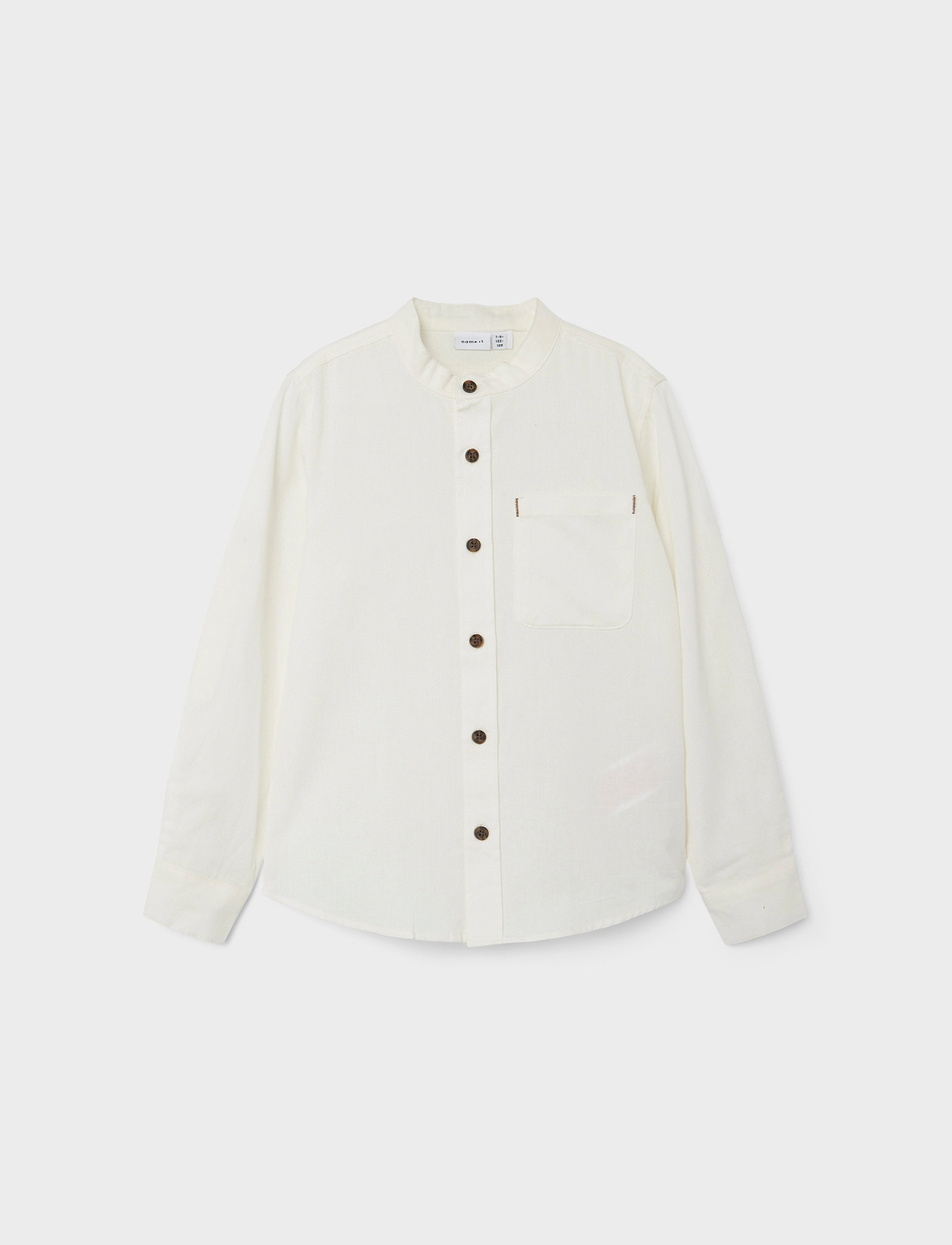 name it - NKMFISH LS SHIRT FF NOOS - white alyssum - 4