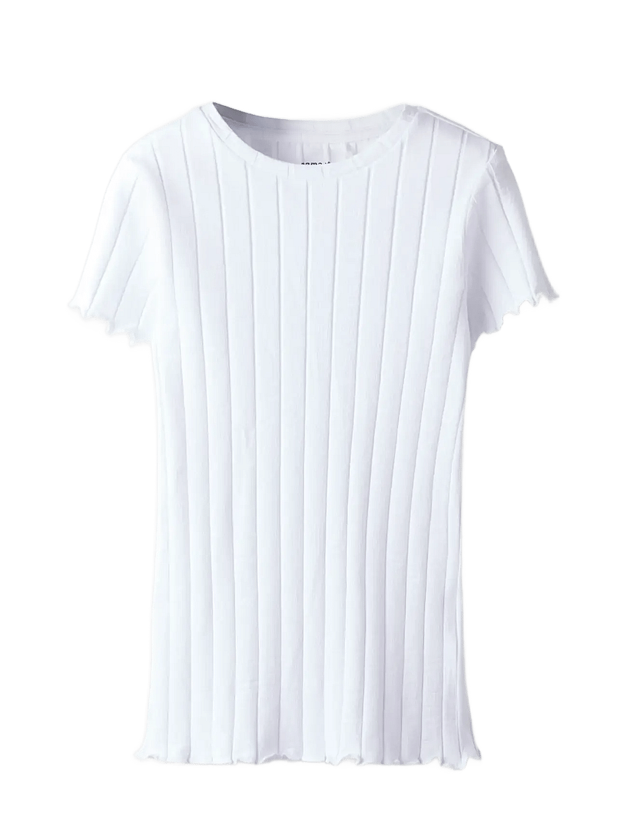 name it - NKFNORALINA SS TOP NOOS - bright white - 0