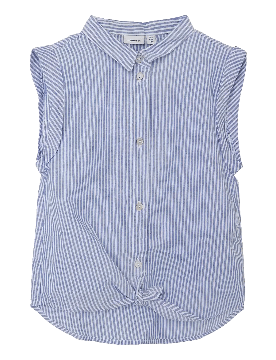 name it - NKFFEMMA CAPSL SHIRT NOOS - stutterma skyrtur - dusty blue - 0