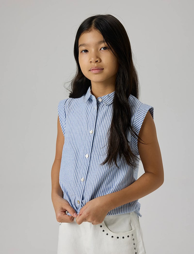 name it - NKFFEMMA CAPSL SHIRT NOOS - kurzärmlige hemden - dusty blue - 3