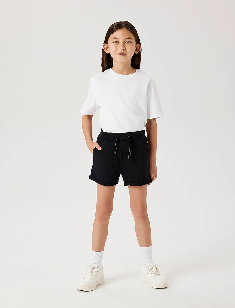 name it - NKFVOLTA SWE SHORTS UNB F NOOS - sweatshorts - black - 3