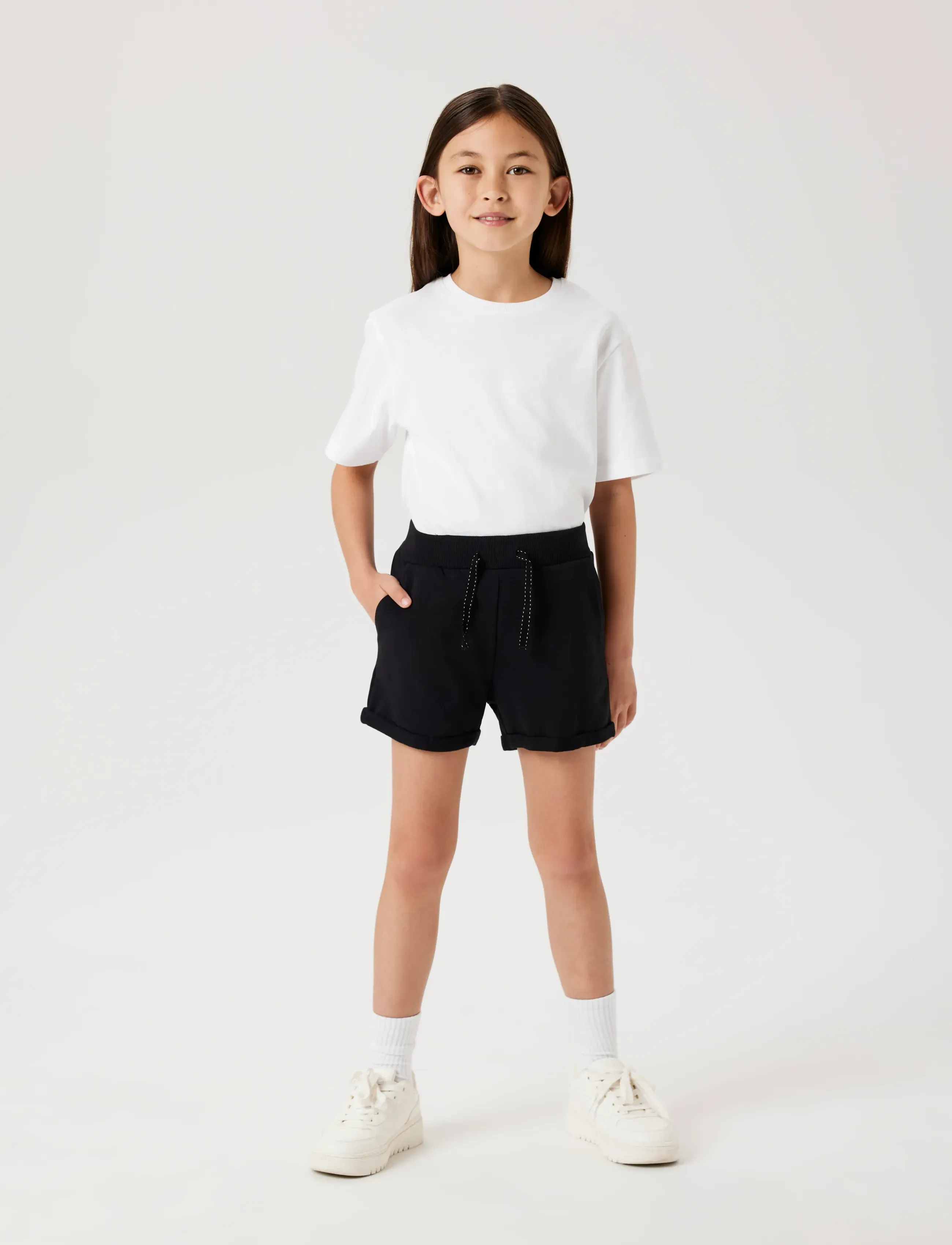name it - NKFVOLTA SWE SHORTS UNB F NOOS - sweatshorts - black - 3