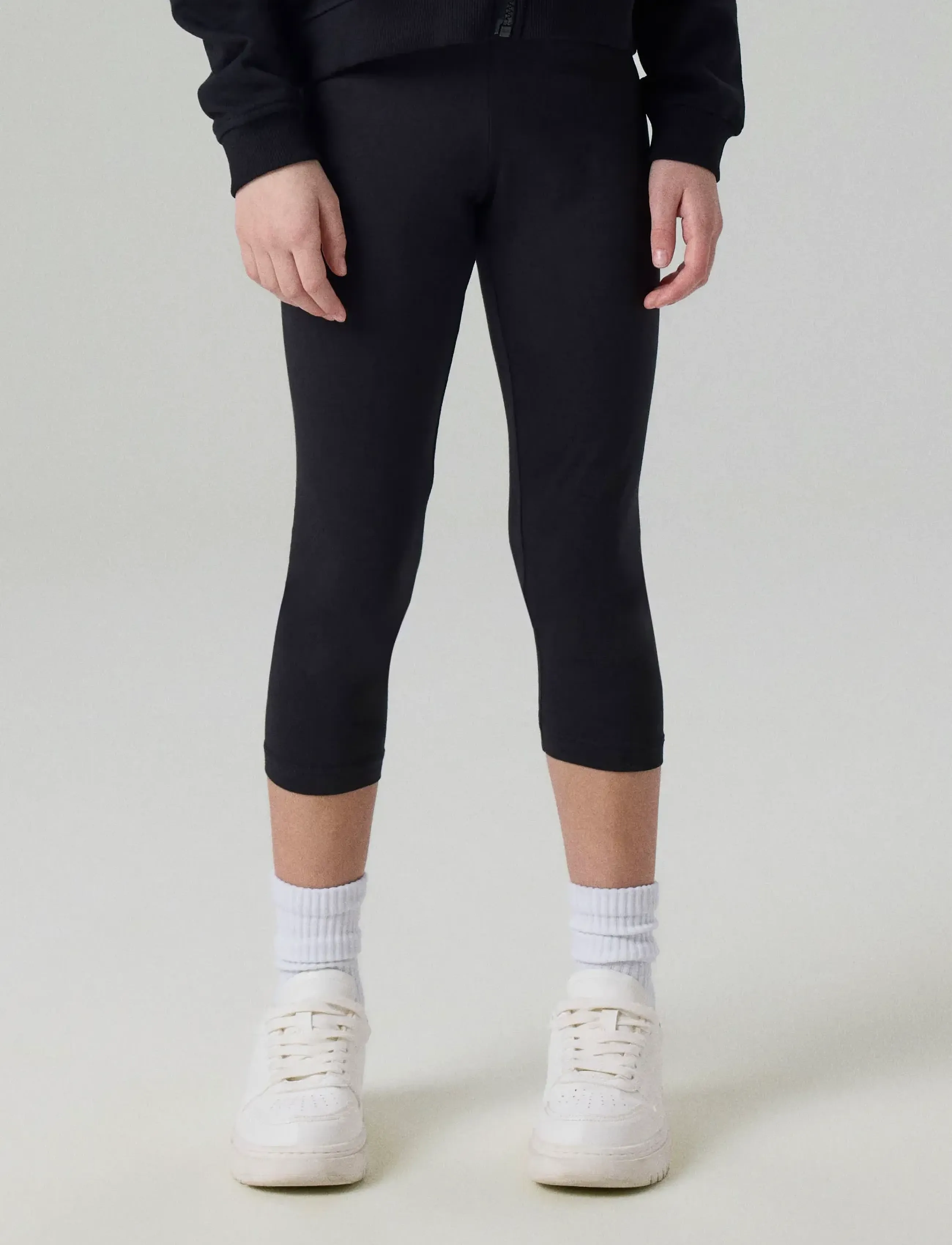 name it Nkfvivian Capri Legging Ff Noos, Børn, Capri Leggings, Sort, Str: 104