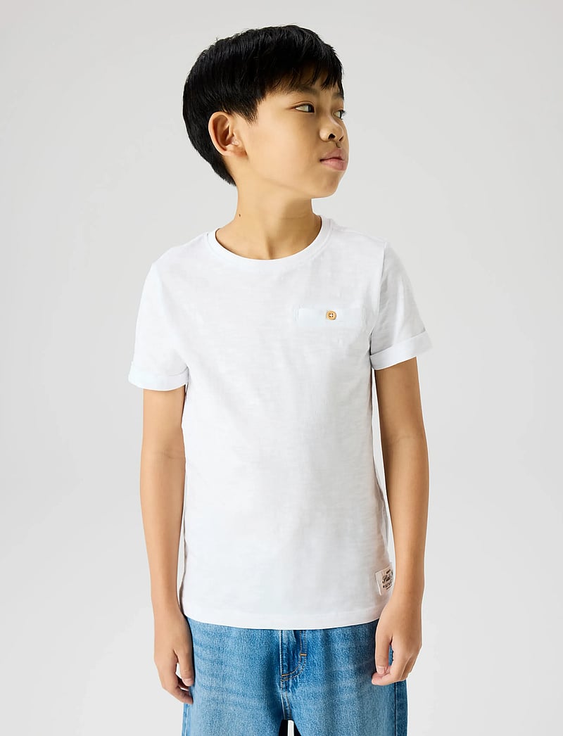 name it - NKMVINCENT SS TOP F NOOS - kortærmede t-shirts - bright white - 0