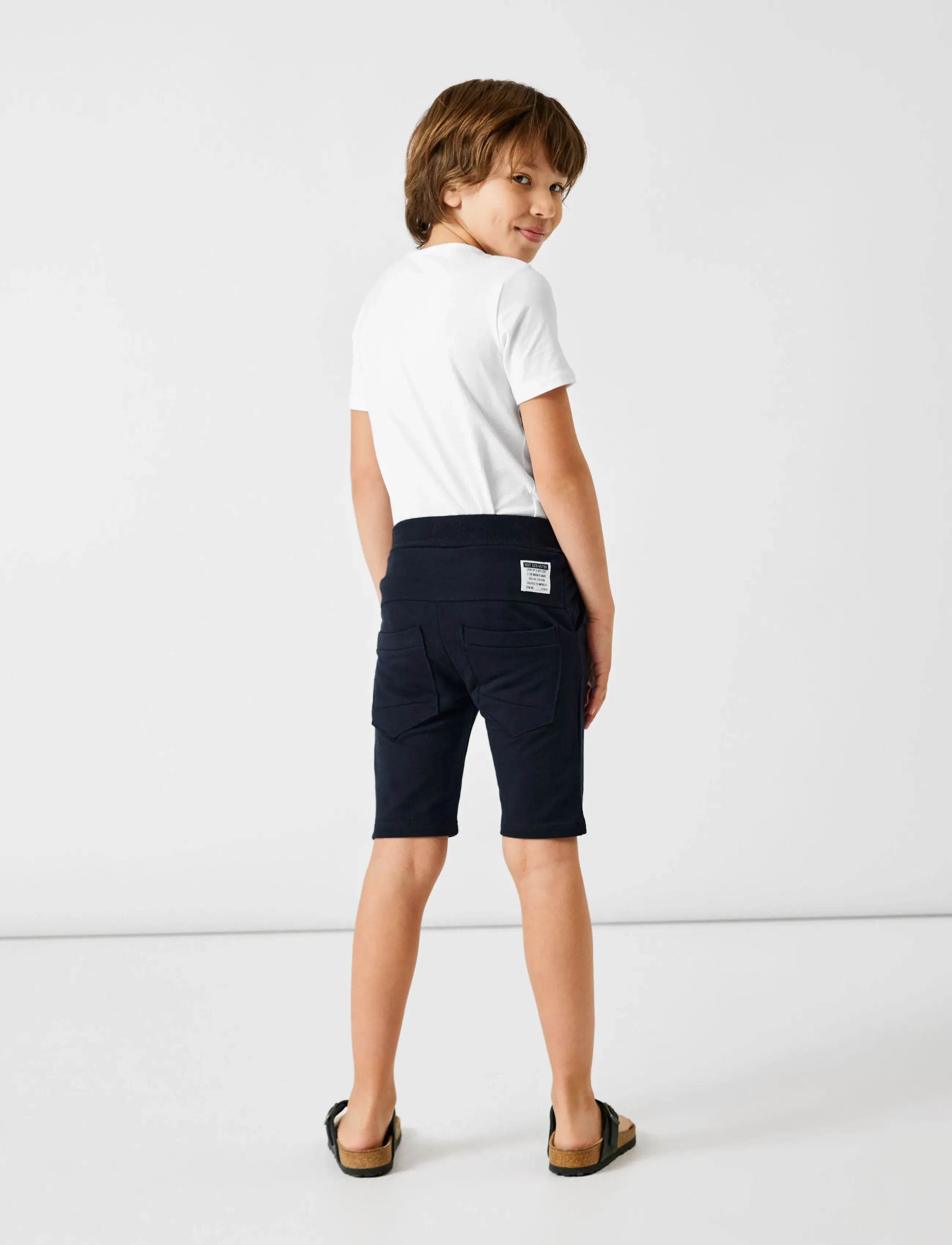 name it - NKMVERMO LONG SWE SHORTS UNB F NOOS - sweatshorts - black - 5