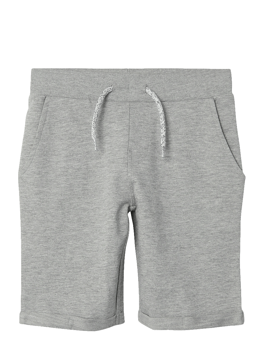 name it - NKMVERMO LONG SWE SHORTS UNB F NOOS - sweatshorts - grey melange - 1