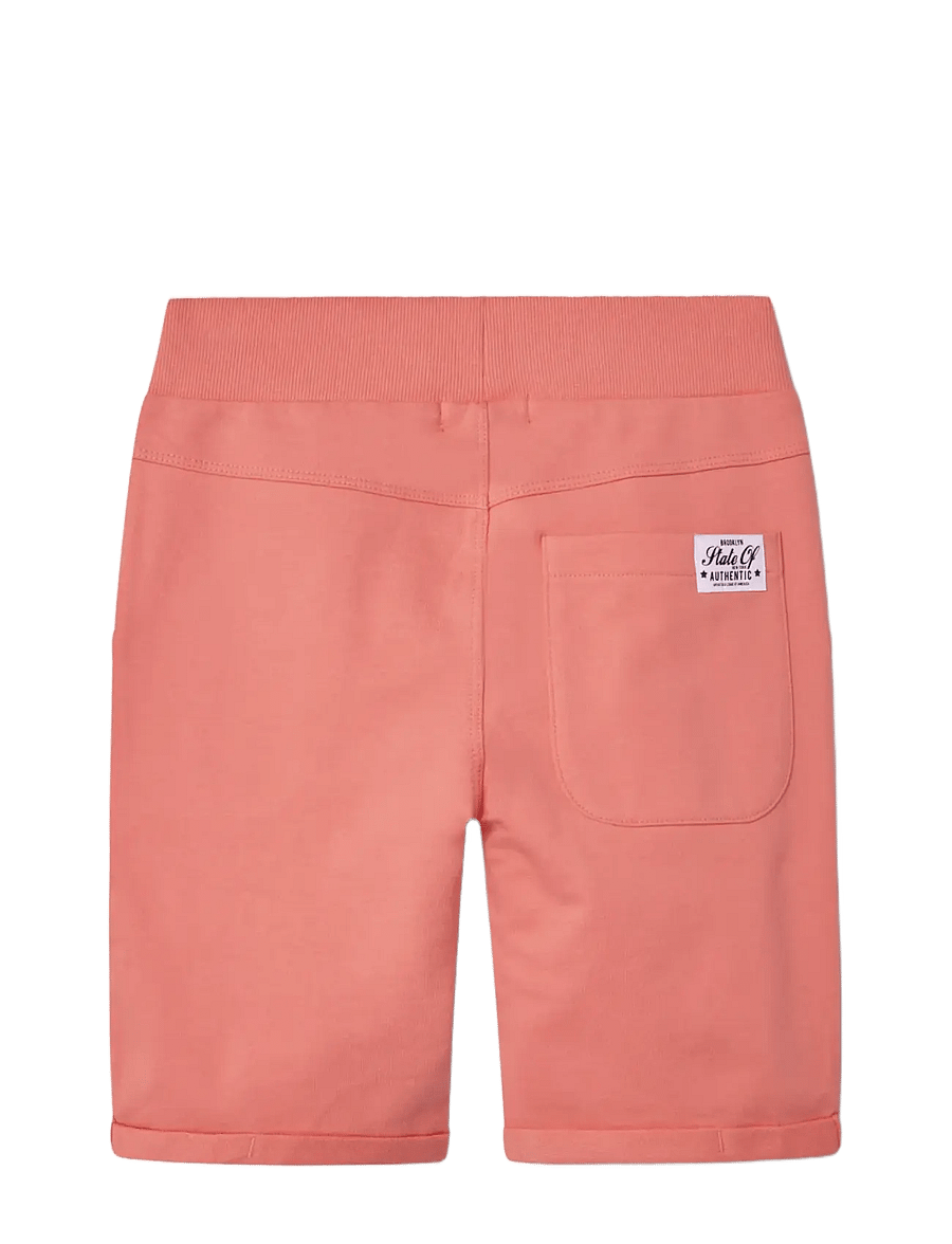 name it - NKMVERMO LONG SWE SHORTS UNB F NOOS - sweatshorts - peach echo - 1