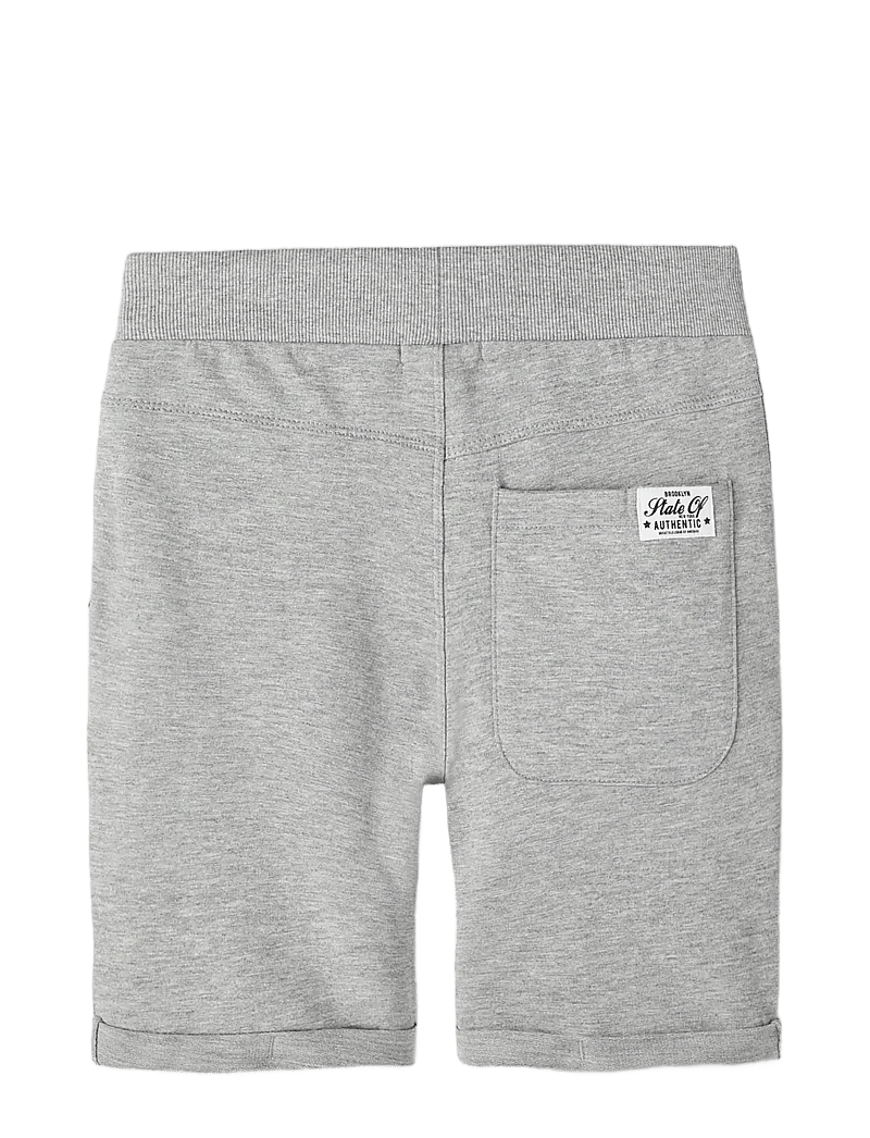 name it - NKMVERMO 2P LONG SWE SHORTS UNB F NOOS - sweatshorts - grey melange - 2